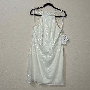 David’s Bridal Sequin short dress